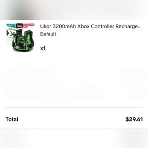 Black and Green Xbox Controller Rechargeable Battery Pack